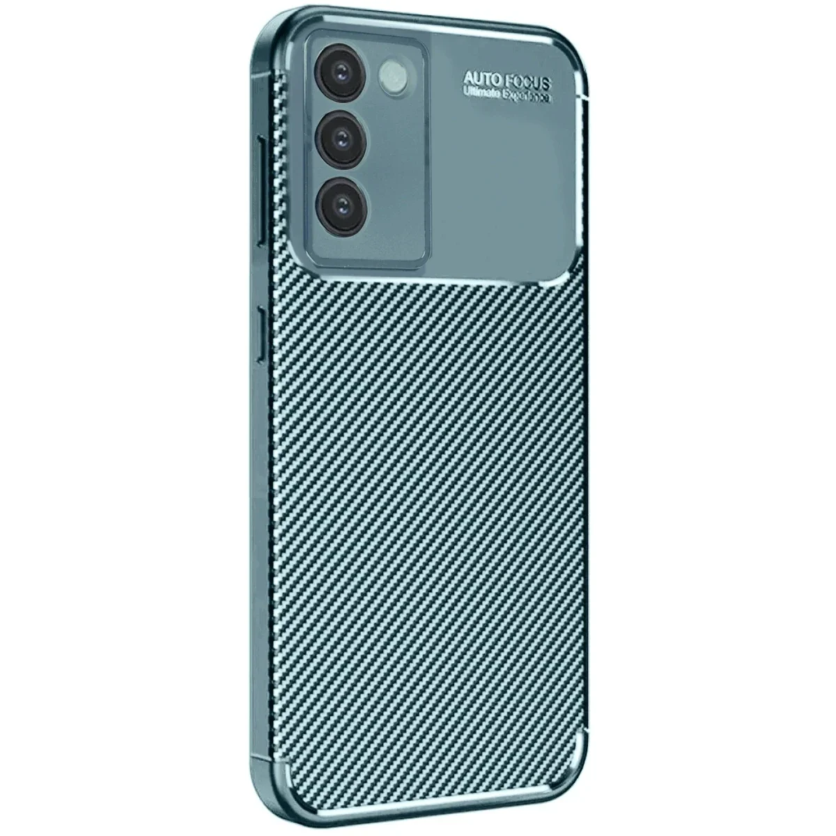 Vivo V30 Lite 4G Kılıf Auto Focus Karbon Kapak - Koyu Yeşil görsel 2