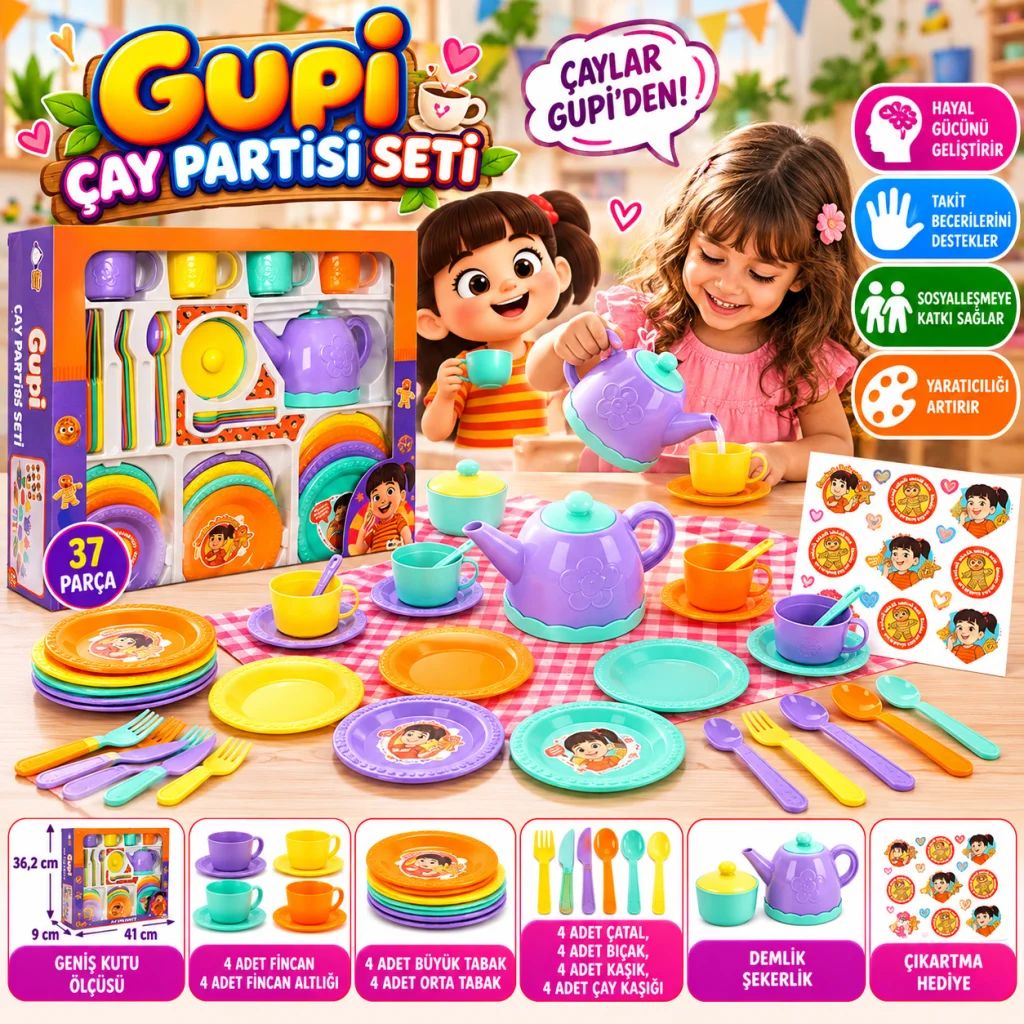 6831 Çay Seti Kutulu Gupi My Tea Party 36PRÇ Gup