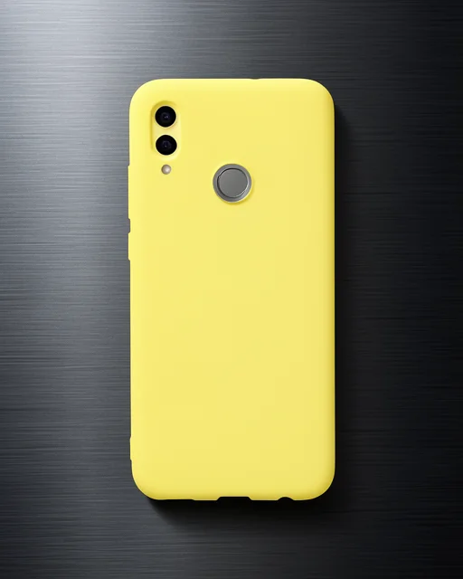 Huawei P Smart 2019 Kılıf Nano İçi Kadife Silikon - Sarı