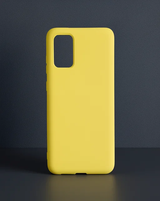 Samsung Galaxy S20 Plus Kılıf Nano İçi Kadife Silikon - Sarı