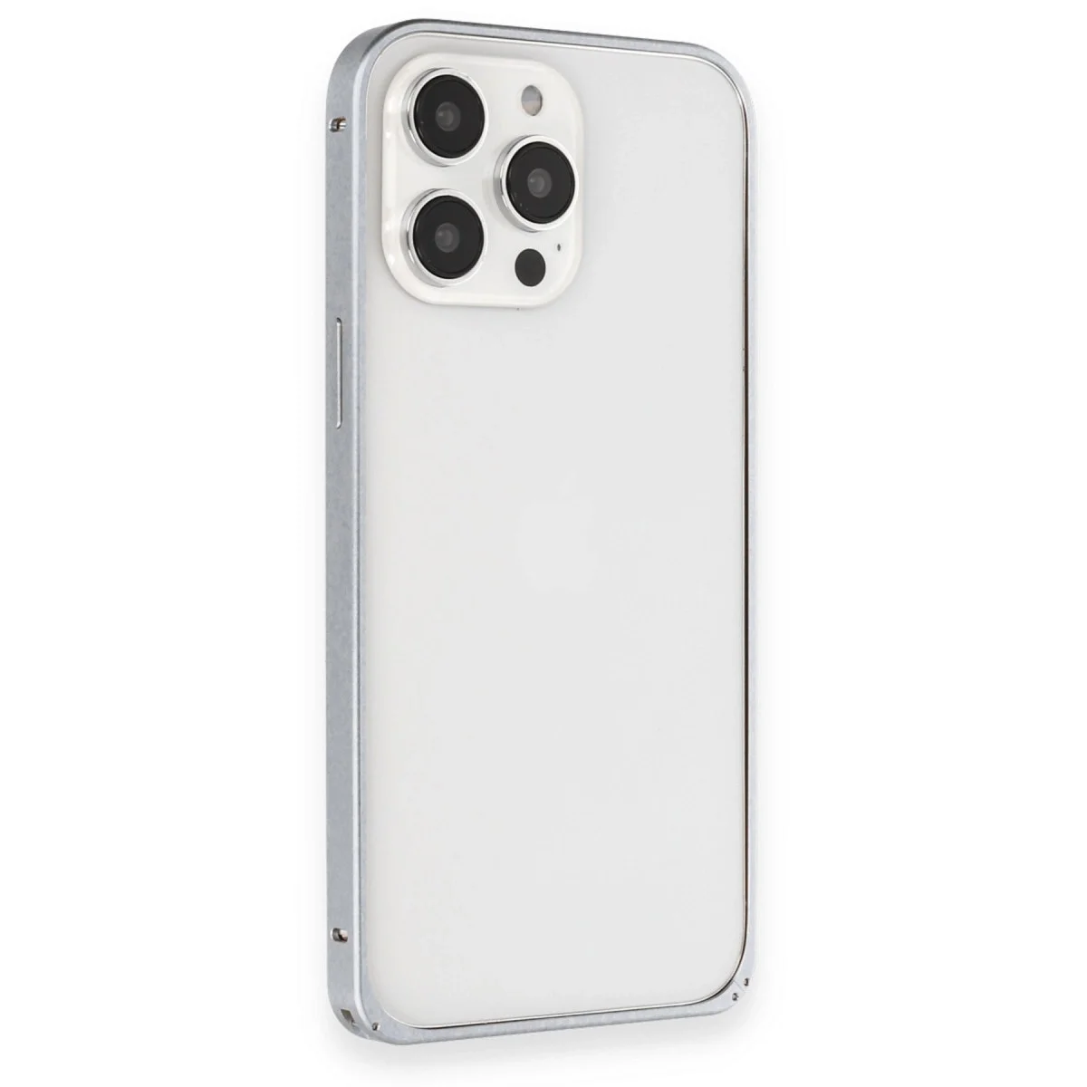 Joko Apple İphone 15 Pro Max Metal Bumper Mat Kapak - Gri görsel 3
