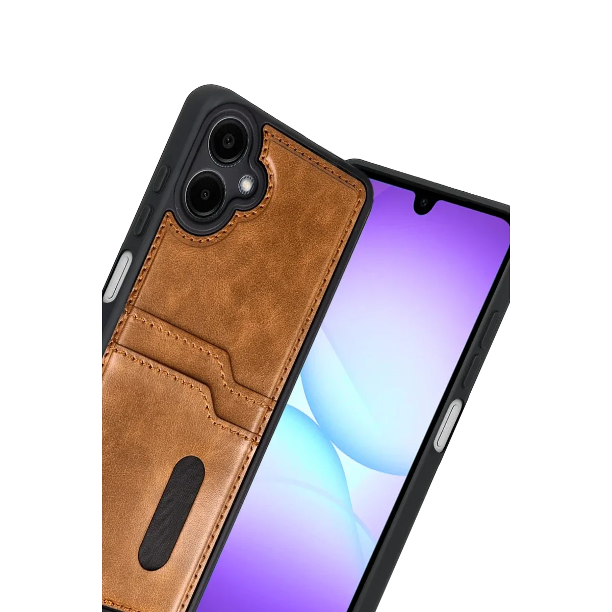 Samsung Galaxy A07 4G Sara Kartvizitli Deri Kılıf - Taba görsel 2