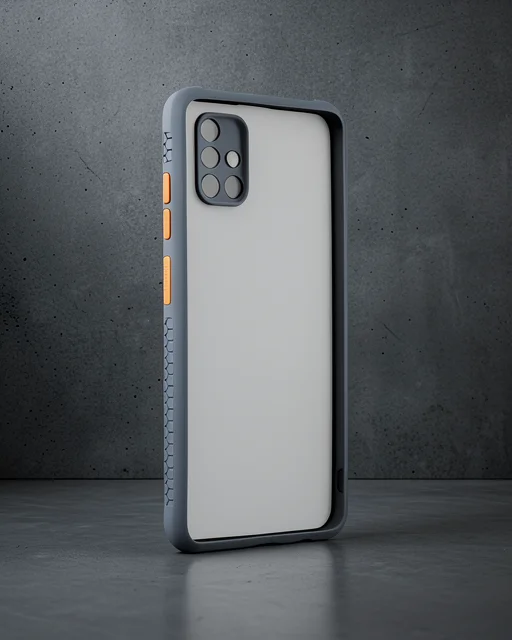 Samsung Galaxy A71 Kılıf Miami Şeffaf Silikon - Gri