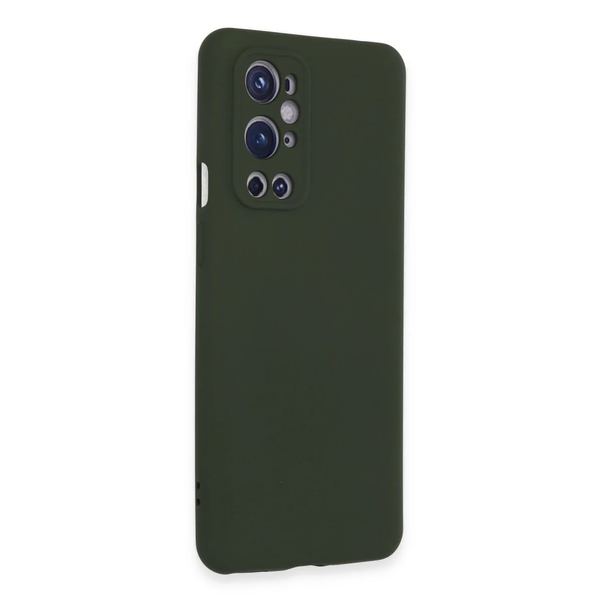 One Plus 9 Pro Kılıf Nano İçi Kadife Silikon - Koyu Yeşil görsel 2