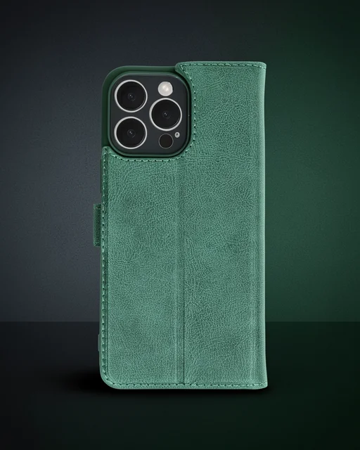 Apple İphone 16 Pro Max Kılıf Trend S Plus Kapaklı Kılıf - Yeşil