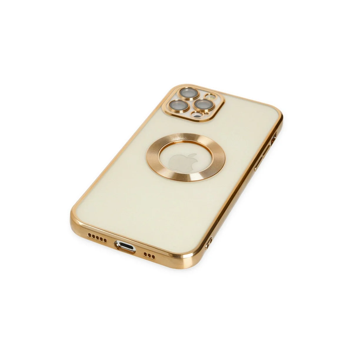 Apple İphone 12 Pro Kılıf Slot Silikon - Gold görsel 3
