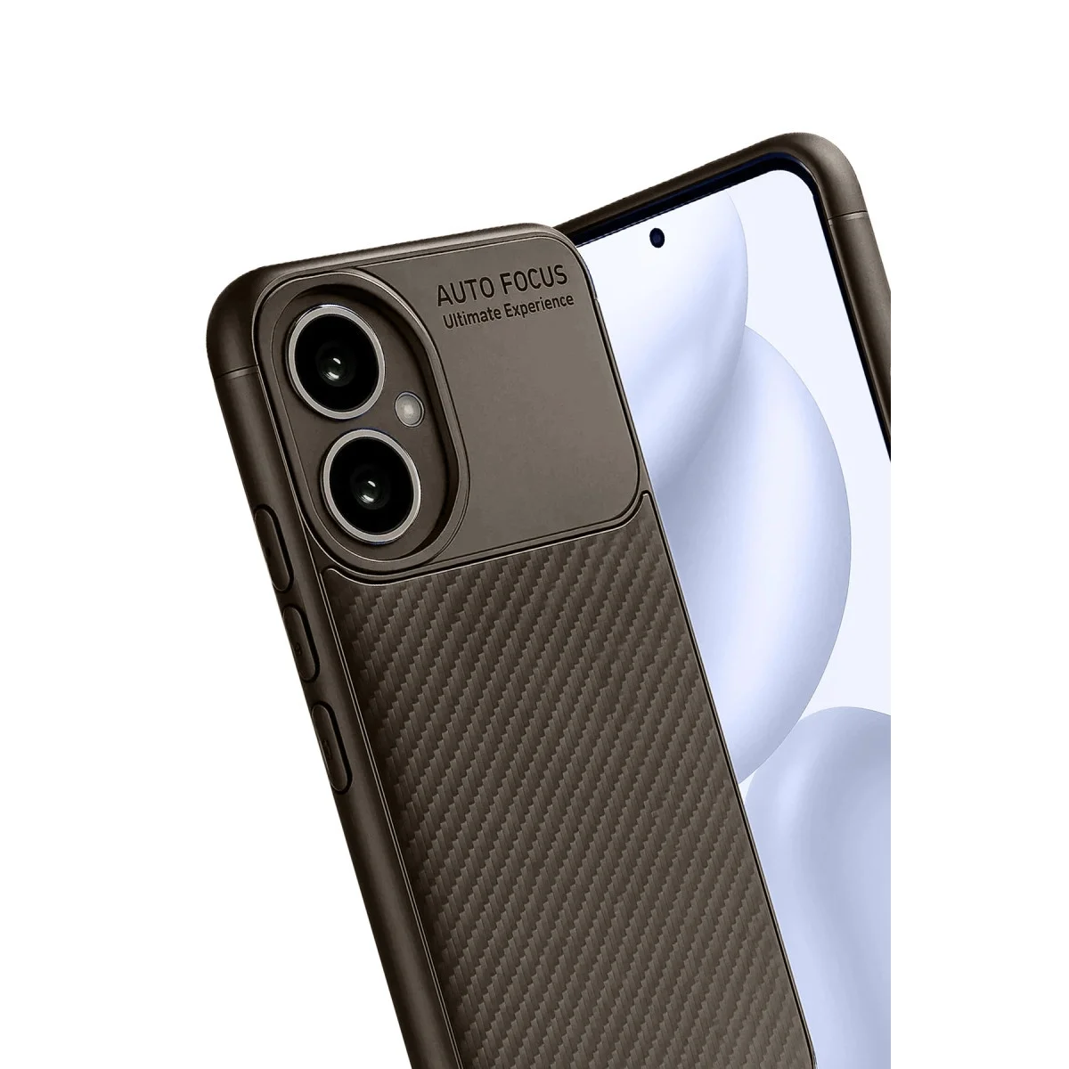 Honor 400 Kılıf Auto Focus Karbon Kapak - Kahverengi görsel 2