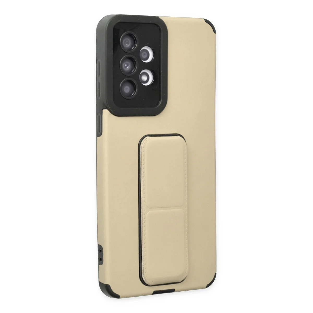 Samsung Galaxy A33 5g Kılıf Mega Standlı Silikon - Gold görsel 2