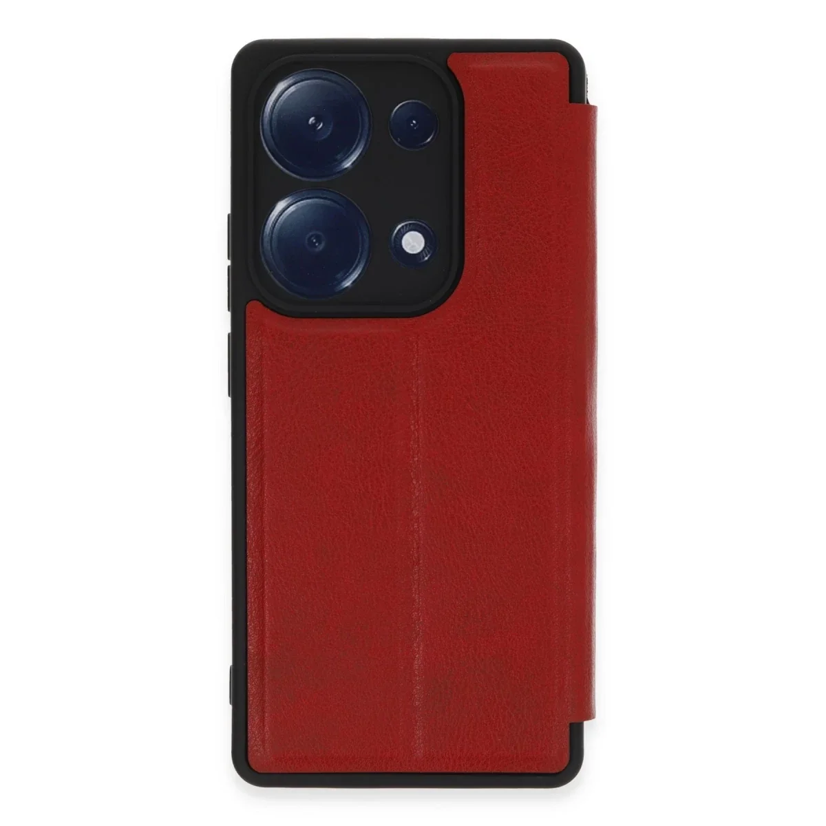 Xiaomi Redmi Note 13 Pro 4G Kılıf Flip Cover - Kırmızı görsel 3