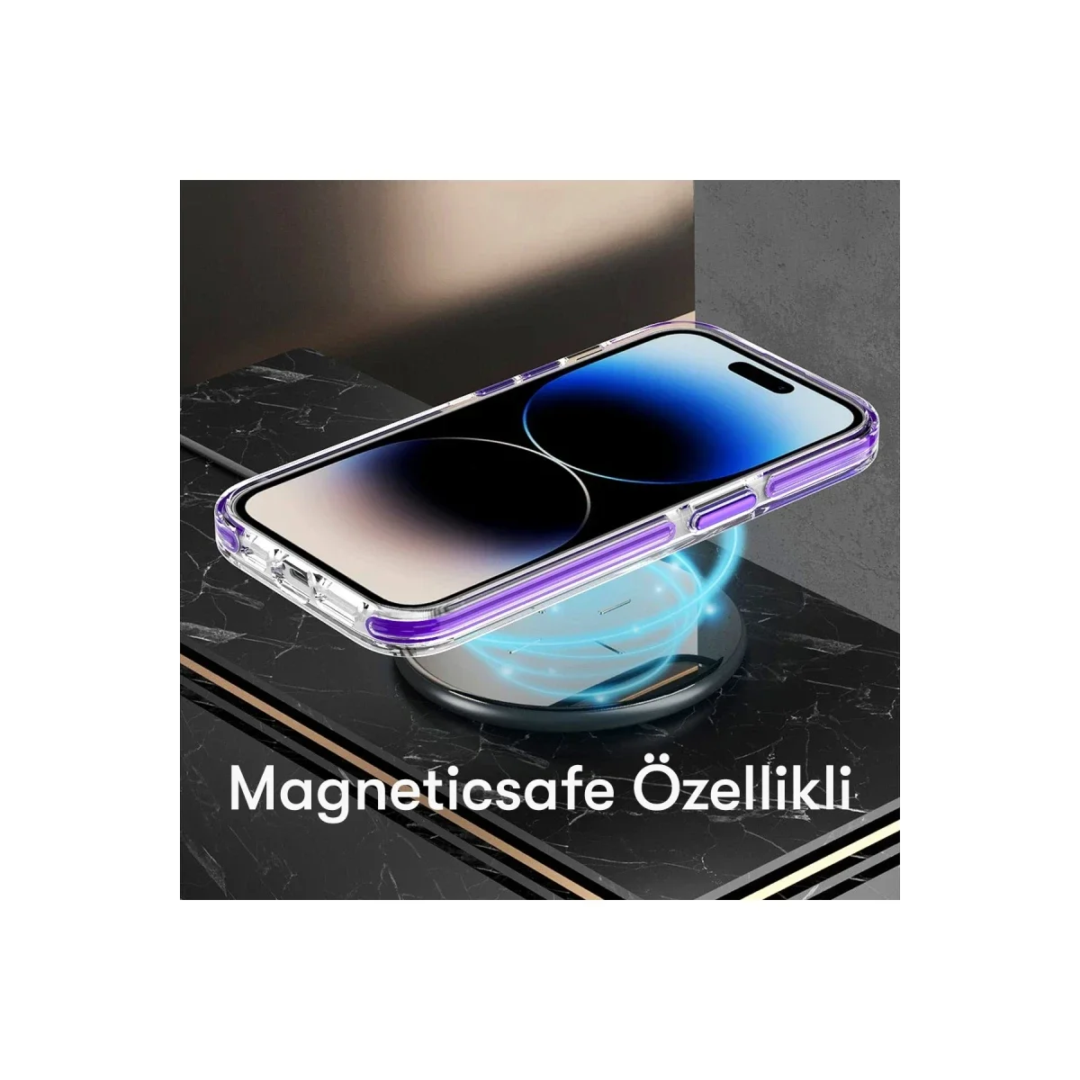 Joko Apple iPhone 14 Pro Bella Magsafe Kapak - Derin Mor görsel 4