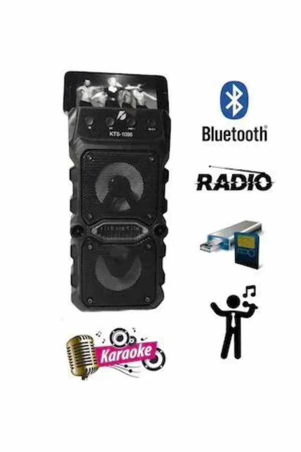 Bluetooth Hoparlör Yüksek Ses Kaliteli Büyük Boy Çift Çıkışlı Ses Bombası görsel 5