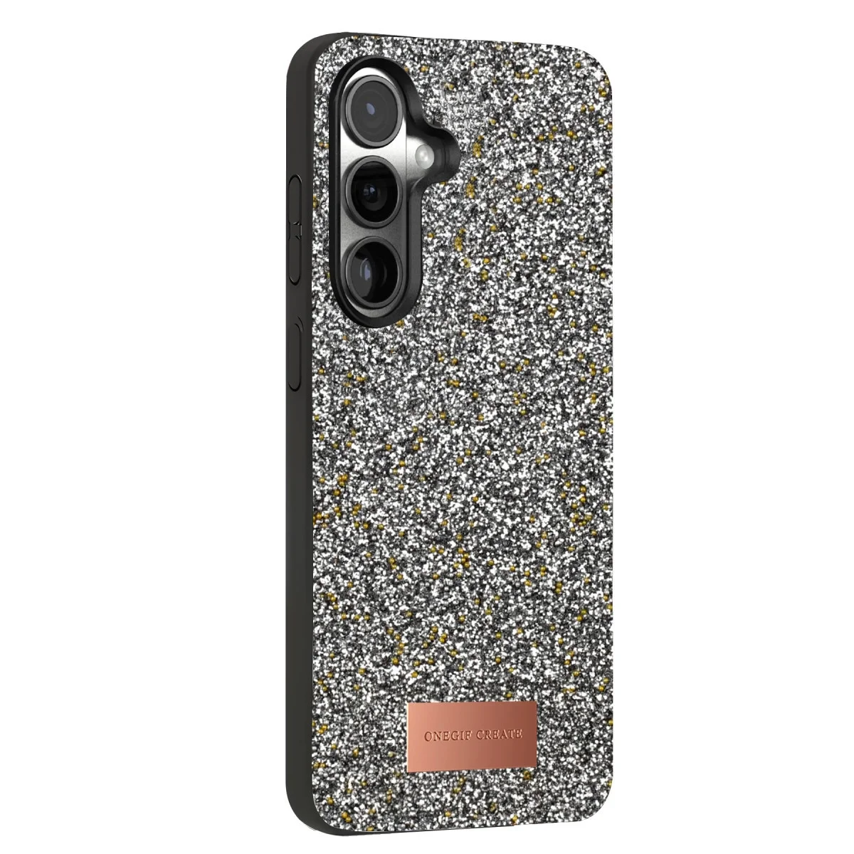Onegif Samsung Galaxy S24 Fe Bright Simli Kapak - Gold görsel 3