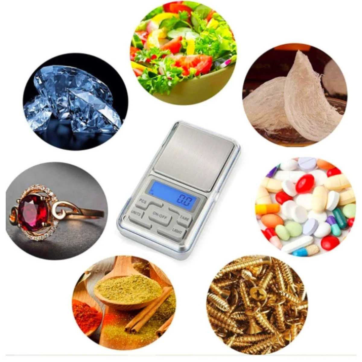 Dijital Hassas Elektronik Cep Terazi Tartı 500 Gr 0.01 Gr Hassasiyet görsel 3