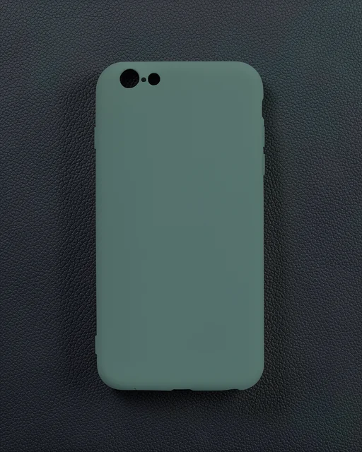 Apple İphone 6 Plus Kılıf Nano İçi Kadife Silikon - Koyu Yeşil
