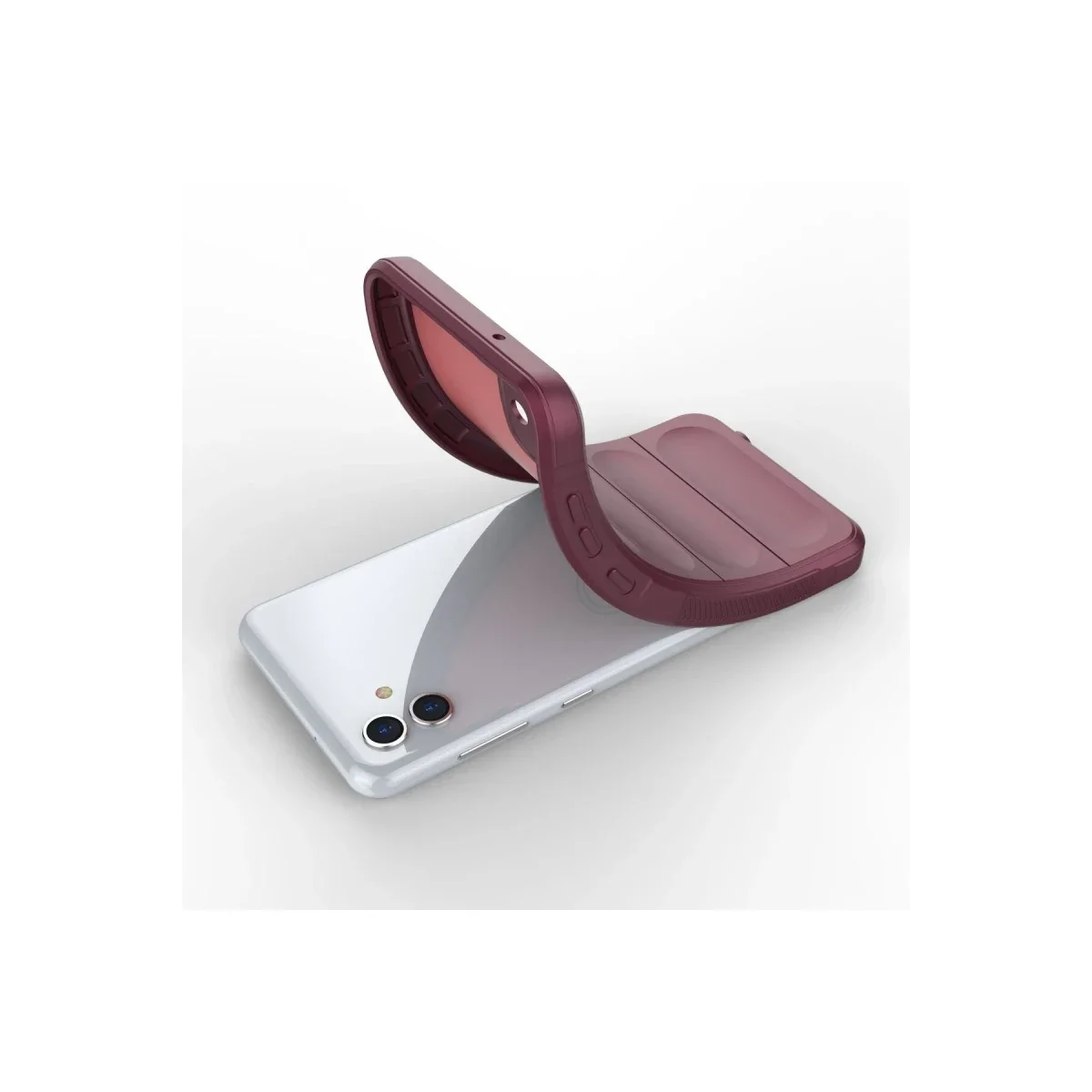 Samsung Galaxy A04E Kılıf Optimum Silikon - Bordo görsel 4