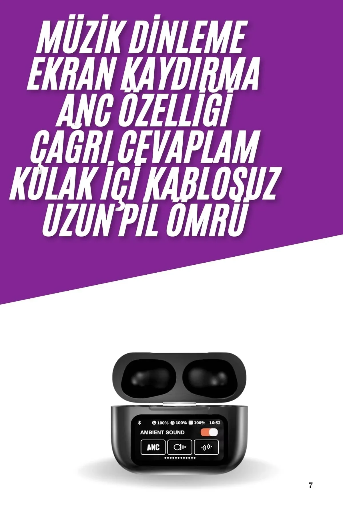 2025 Model Bluetooth Kulaklık Dokunmatik Ekran Yüksek Ses Kalitesi Yeni Nesil görsel 2
