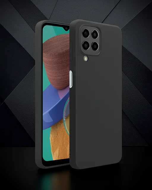 Samsung Galaxy M33 Kılıf First Silikon - Siyah