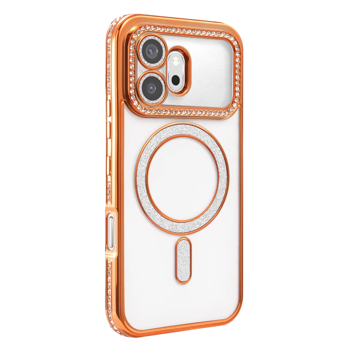 Huawei Honor 600 Joke Simli Magneticsafe Kılıf - Turuncu görsel 2