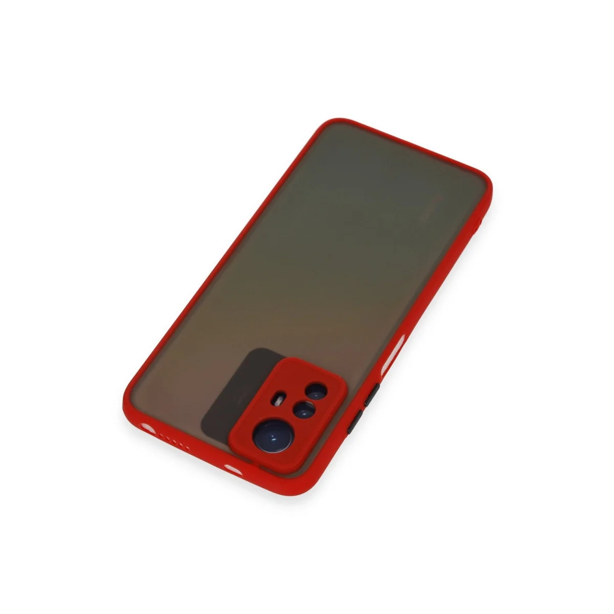 Xiaomi Redmi Note 12s Kılıf Montreal Silikon Kapak - Kırmızı görsel 5