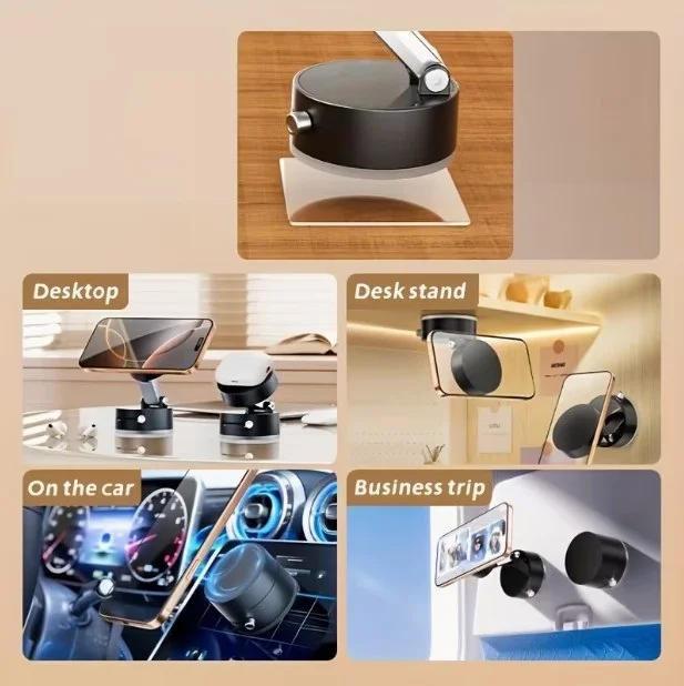 Mıknatıslı Katlanabilir Telefon Tutucu - Torpido ve Cam Uyumlu görsel 4