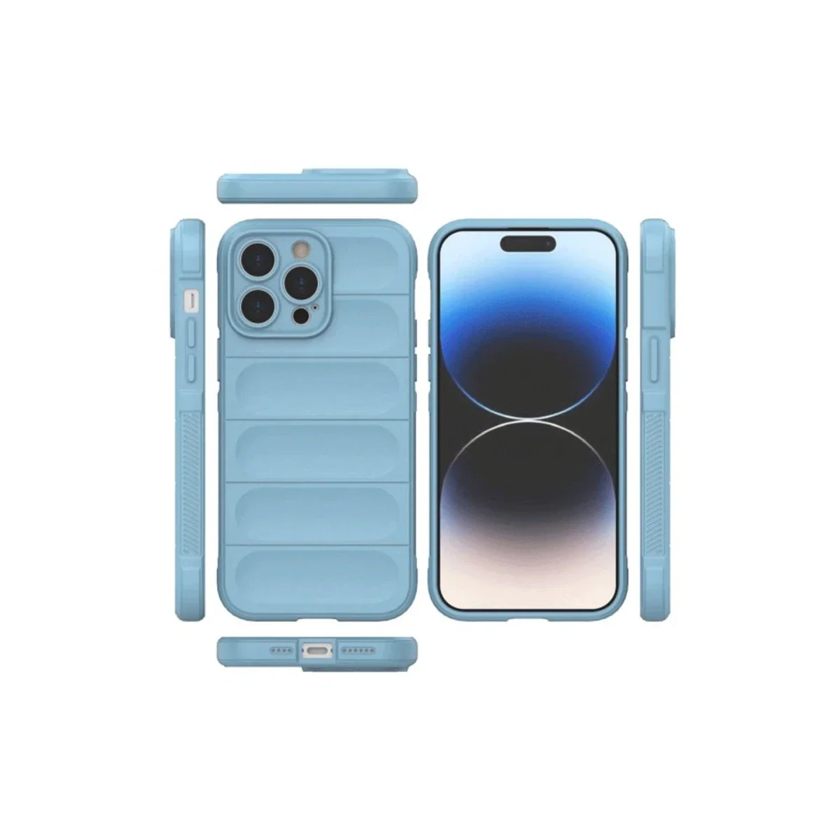Apple iPhone 15 Pro Max Kılıf Optimum Silikon - Sky Blue görsel 2