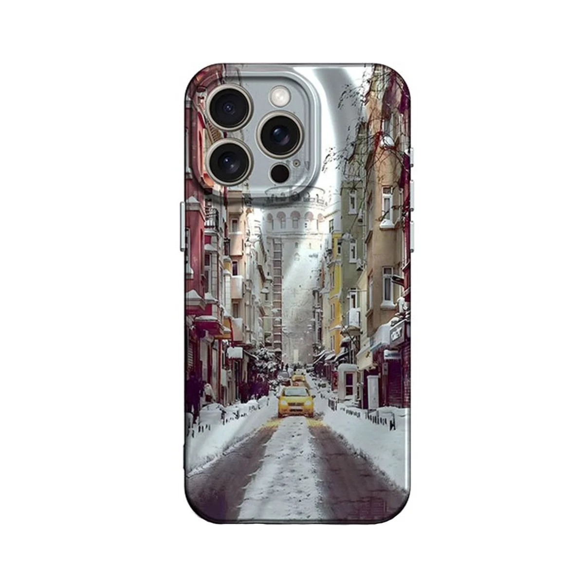 Apple İphone 14 Pro Kılıf Crew Desenli Kapak - Galata Kulesi