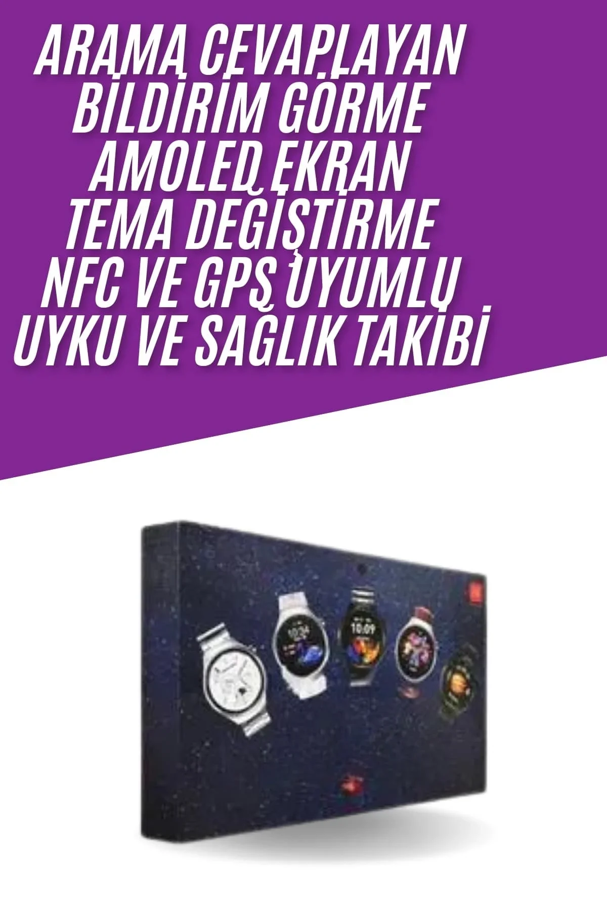 Unı Yuvarlak Ekranlı 7 Kordonlu Akıllı Saat GPS Destekli Çoklu Kordon Seçeneği görsel 2
