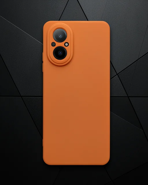 Realme 12 Lite Kılıf Nano İçi Kadife Silikon - Turuncu