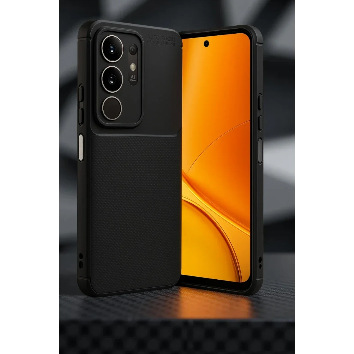 Vivo Y29 4G Auto Focus Karbon Kapak - Siyah görsel 5