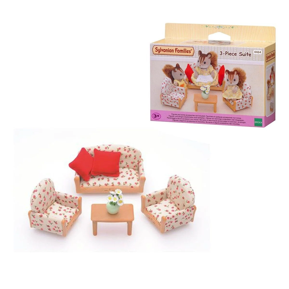 4464 Sylvanian Families, 3 Parça Koltuk Seti, +3 yaş, figürler ayrı satılır.