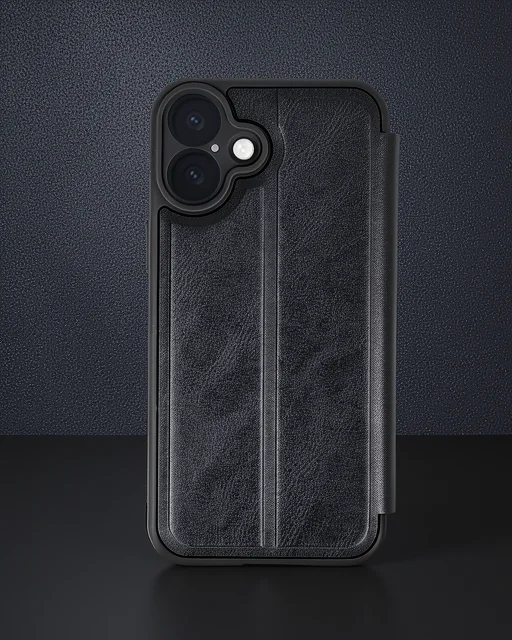 Apple İphone 16 Kılıf Flip Cover - Siyah