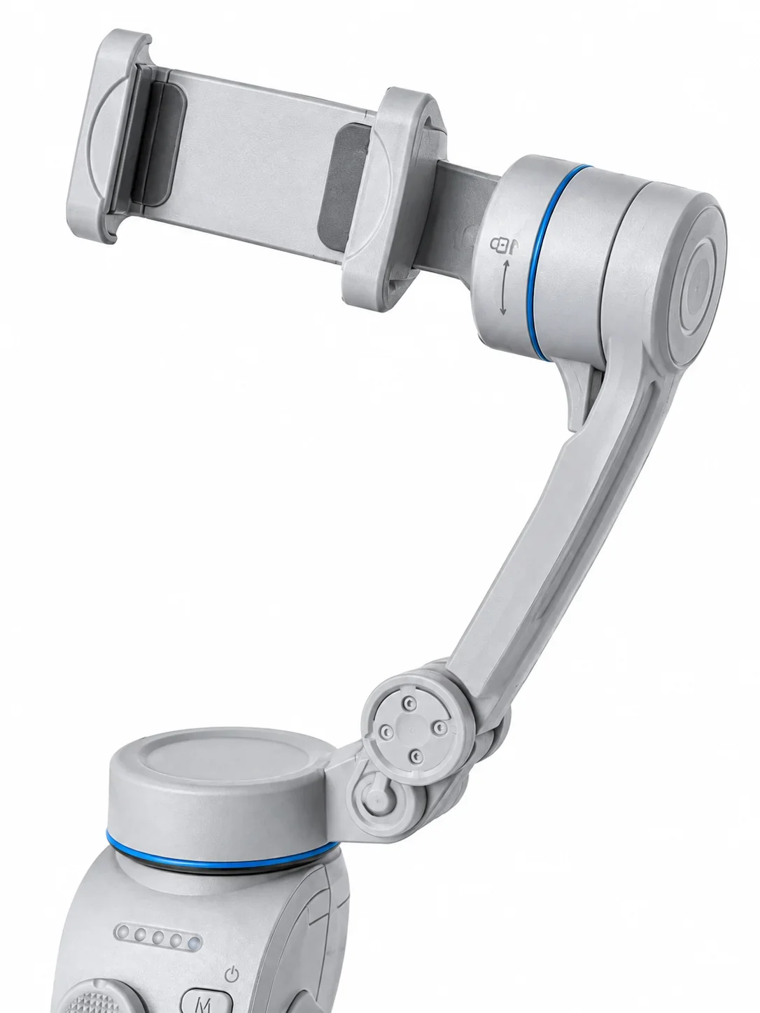 Yapay Zeka Takipli Telefon Gimbali Katlanabilir Tripod Bluetooth Kontrollü Dahili LED Işıklı görsel 4