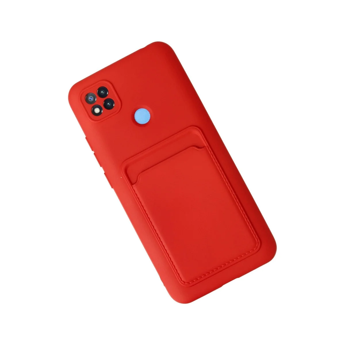 Xiaomi Redmi 9c Kılıf Kelvin Kartvizitli Silikon - Kırmızı görsel 3
