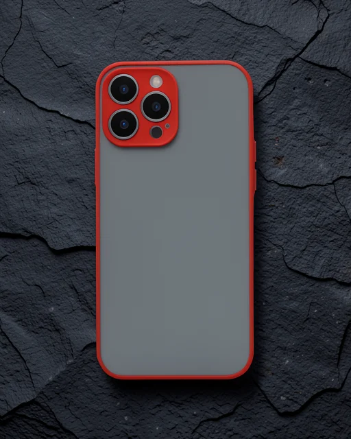 Apple İphone 15 Pro Max Kılıf Montreal Silikon Kapak - Kırmızı