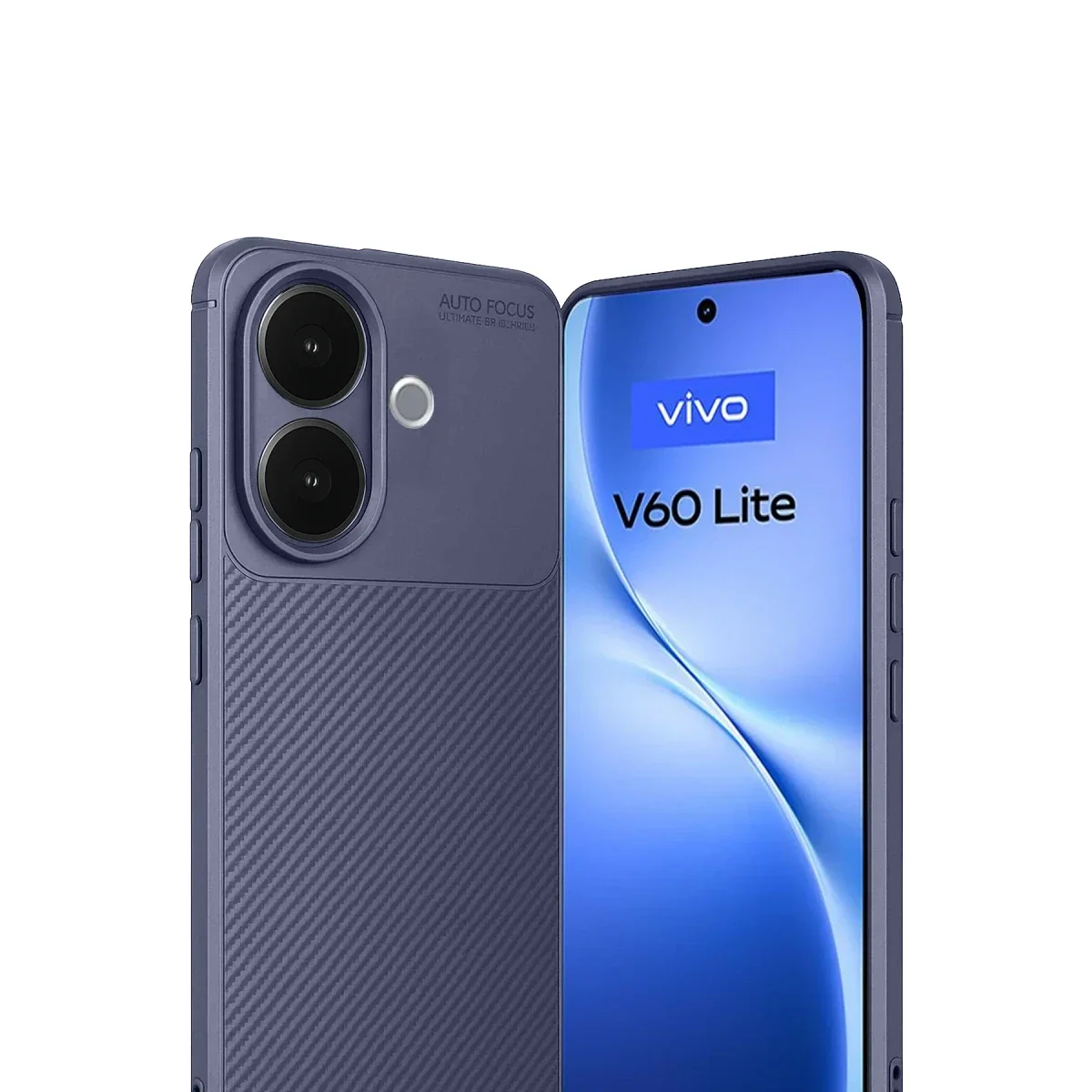 Vivo V60 Lite Auto Focus Karbon Kapak - Lacivert görsel 2