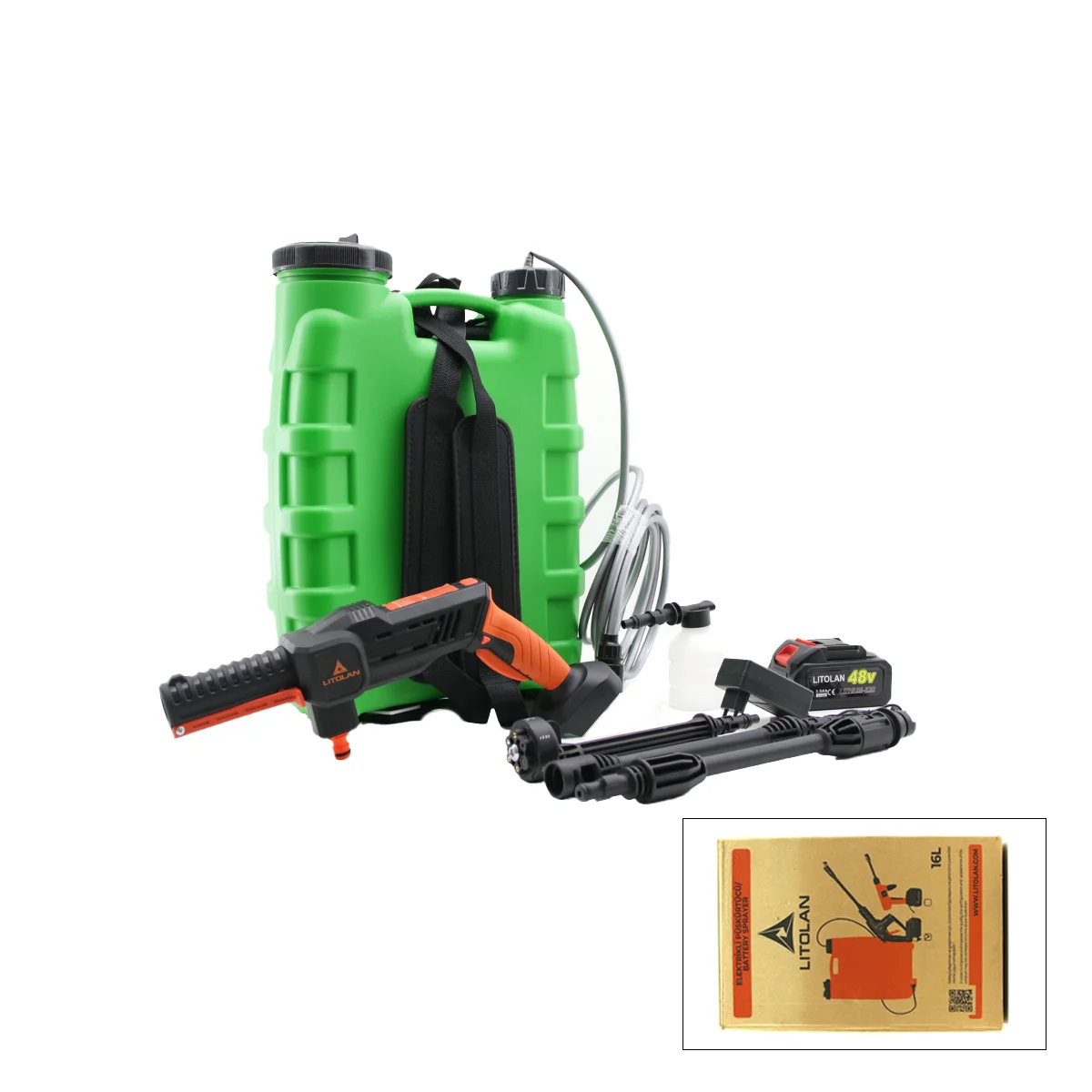 16L Elektrikli Araç Yıkama Tabancası 4.8V görsel 2
