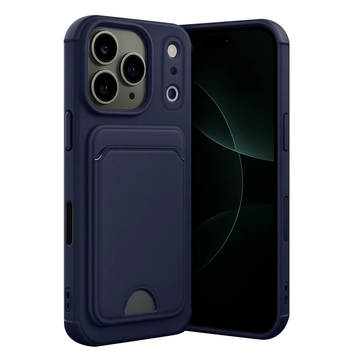 Apple iPhone 17 Pro Max Kelvin Kartvizitli Silikon - Lacivert