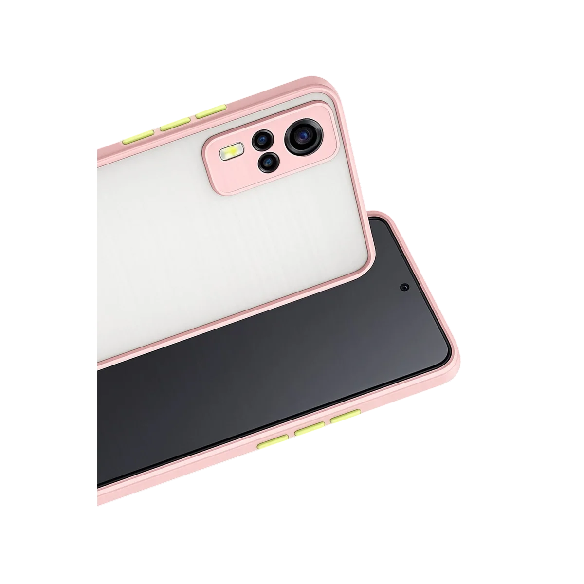 Vivo Y53s Kılıf Montreal Silikon Kapak - Pembe görsel 2