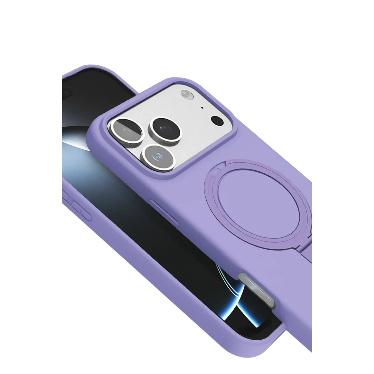 Apple iPhone 17 Pro Regal Magsafe Standlı Kapak - Lila görsel 5