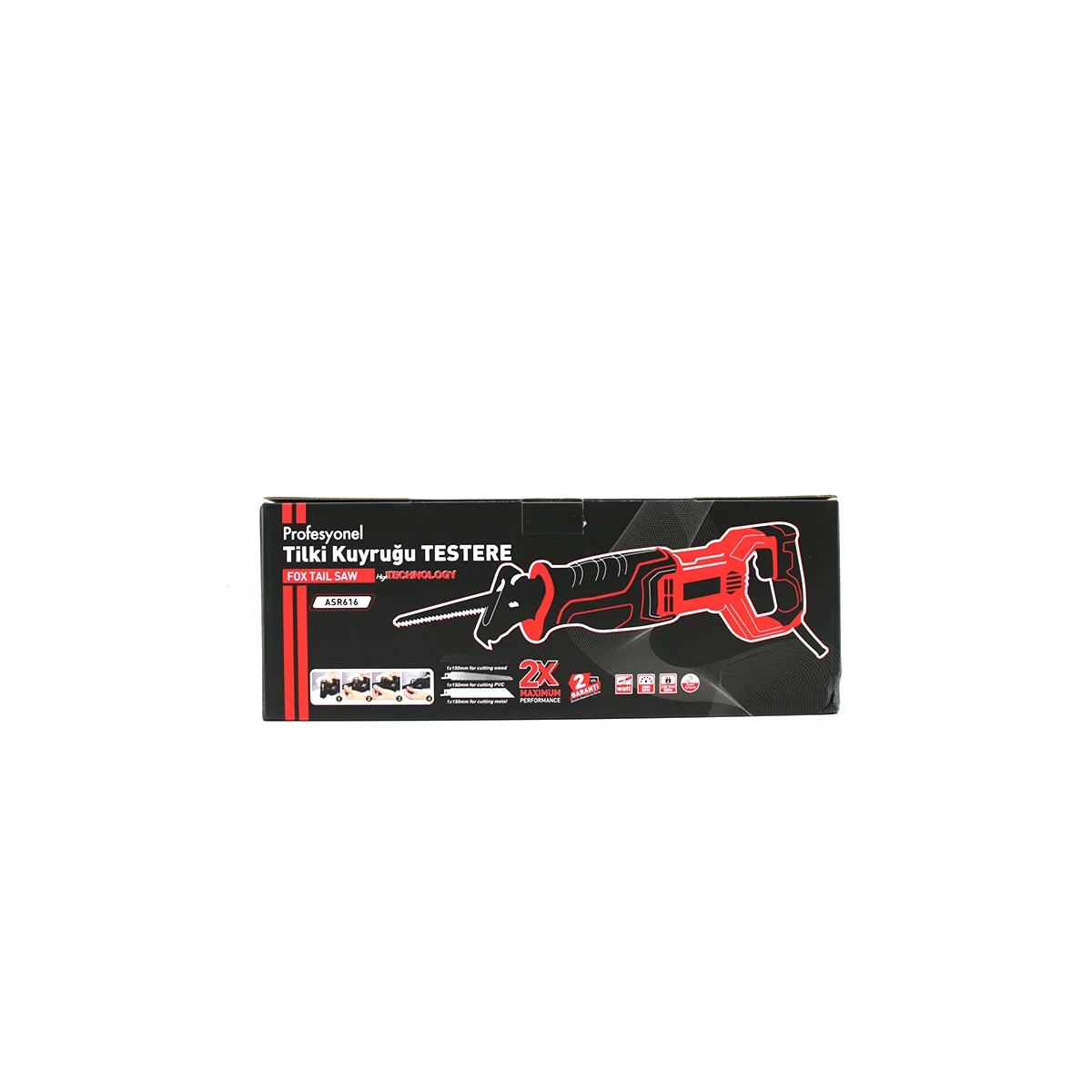 ASR-616 Elektrikli Testere 230V 0-2800 RPM Kırmızı görsel 4