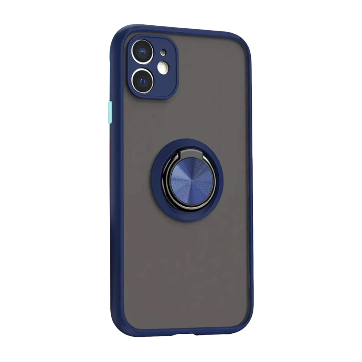 Apple iPhone 11 Kılıf Montreal Yüzüklü Silikon Kapak - Lacivert görsel 2