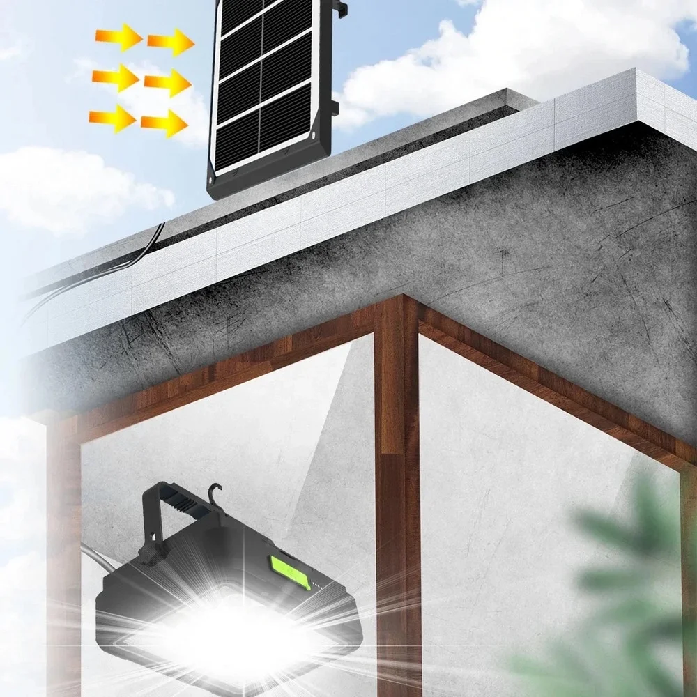 WS-5570 150 Watt Güneş Enerjili Solar Kamp Feneri Projektör görsel 4