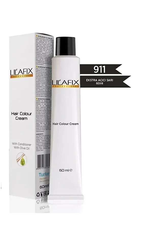 Lilafix Krem Profesyonel Tüp Saç Boyası 60ml - 911 Ekstra Açıcı Sarı