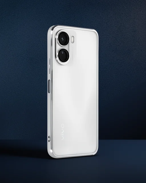 Vivo Y16 Kılıf Razer Lensli Silikon - Gümüş