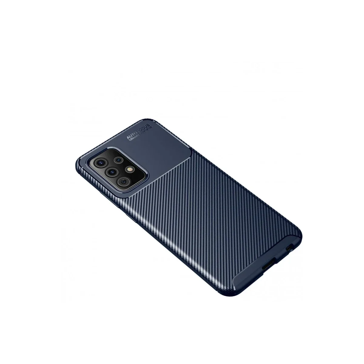 Samsung Galaxy A52 Kılıf Auto Focus Karbon Kapak - Lacivert görsel 2