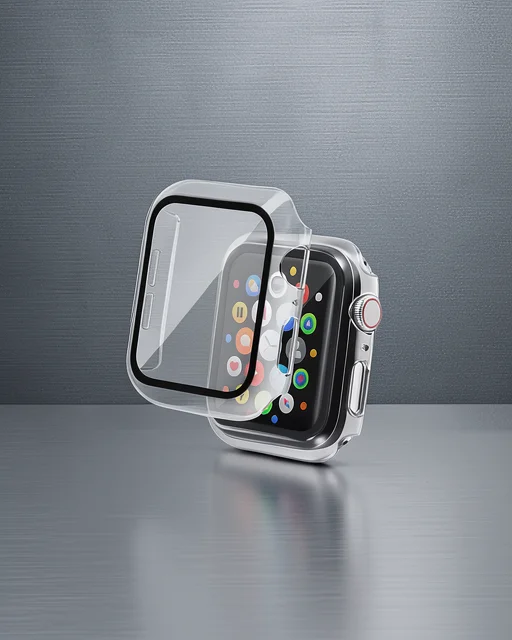 Apple Watch 42mm Camlı Kasa Ekran Koruyucu - Şeffaf