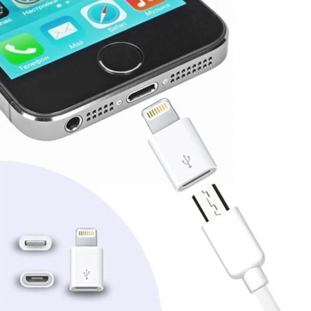 iPhone / iPad Micro Usb Dönüştürücü Adaptör OTG Aparat (adet fiyatıdır) görsel 5