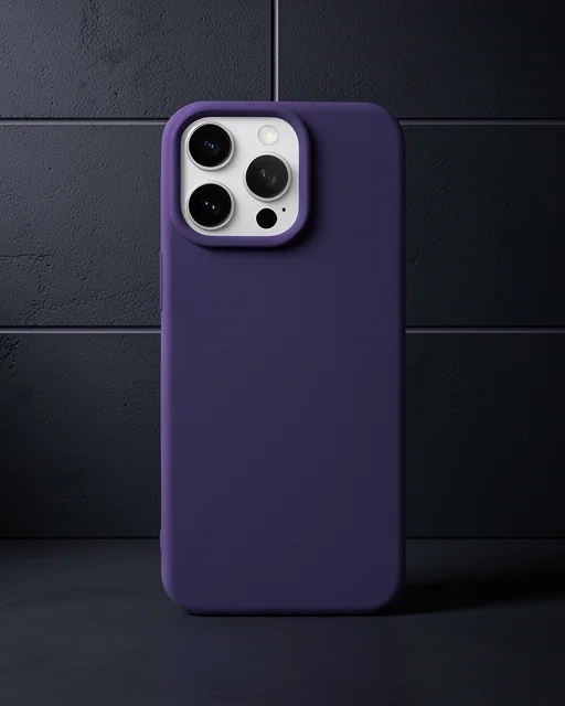 Apple İphone 15 Pro Max Kılıf Nano İçi Kadife Silikon - Mor