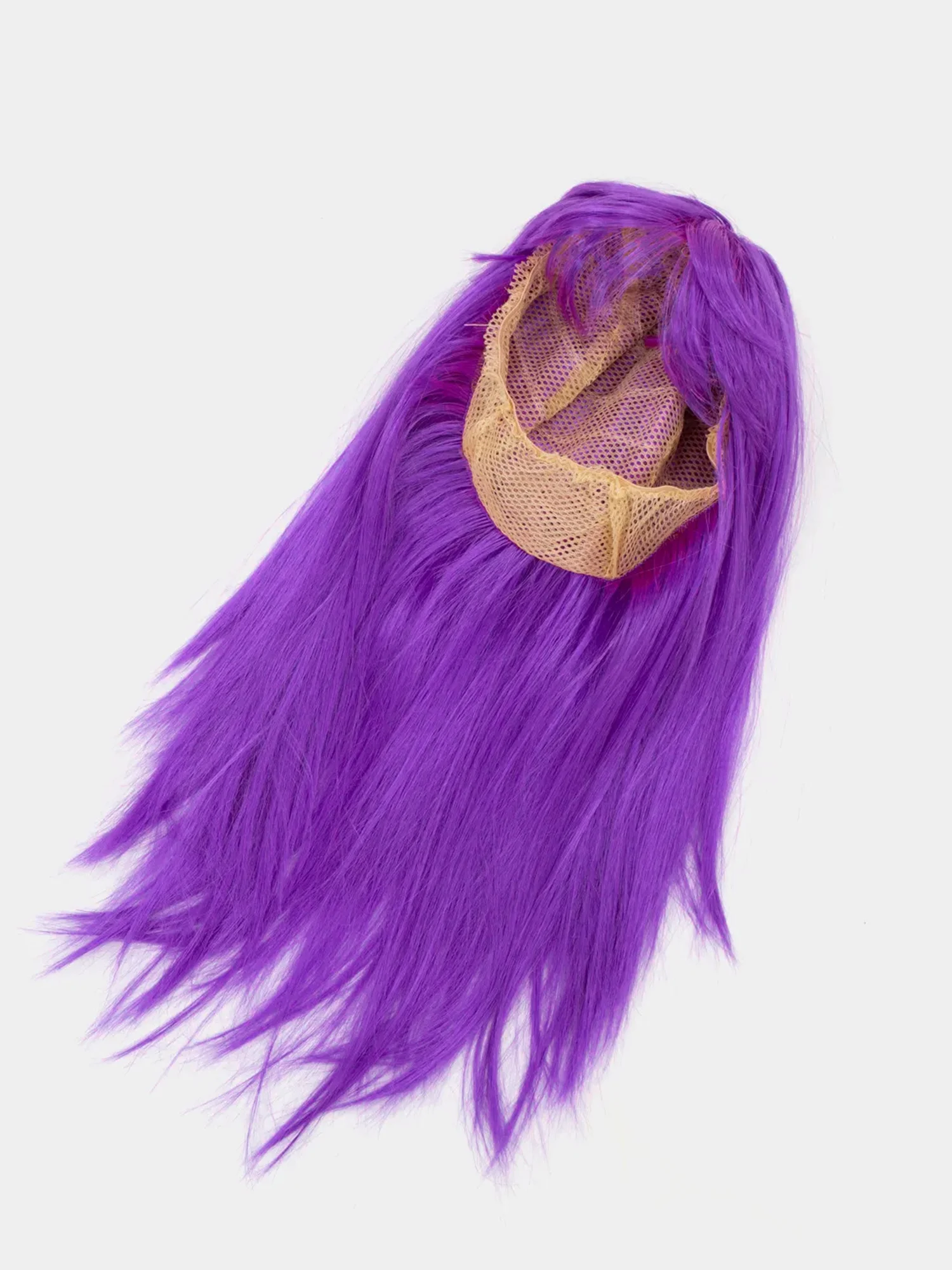 Mor Renk Düz Kesim Uzun Parti Peruğu Takma Saç görsel 3