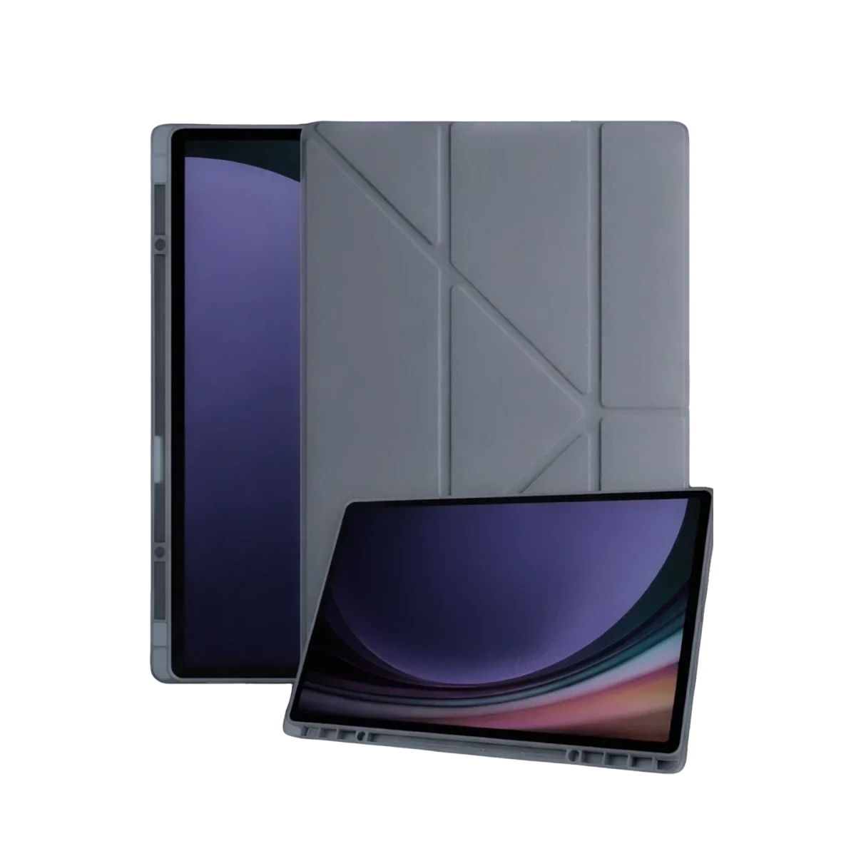 Samsung Galaxy Tab A11 Plus Kalemlikli Mars Tablet Kılıfı - Koyu Gri